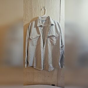 Men's Untied ; Break Away From Tradition XL Beige Button Down Dress Shirt